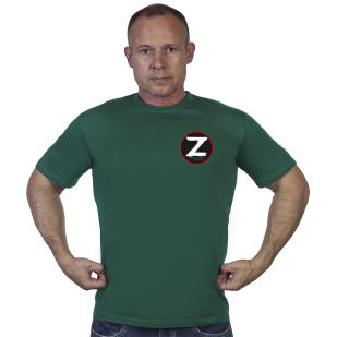 Зеленая футболка с термопринтом «Z»