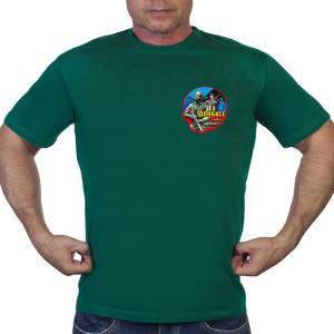Зелёная футболка с термотрансфером "Zа Донбасс"