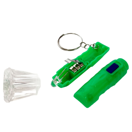 Купить зеленый фонарик-брелок для ключей