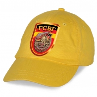 Желтая мужская кепка с термонаклейкой ГСВГ купить выгодно