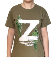 Женская футболка милитари с принтом «Z»