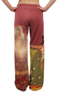 Женственные штаны Paparazzi с тематическим восточным принтом – прямой крой, визуально удлиняющий ноги