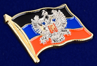 Значок ДНР с гербом  - общий вид