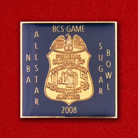Значок ФБР "За обеспечение охраны Матча-всех-звезд НБА 2008"