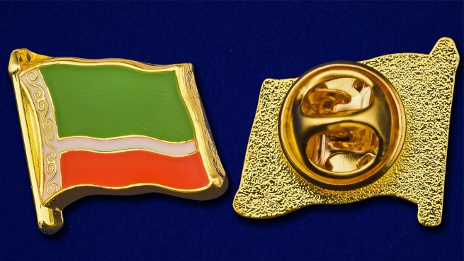 Значок "Флаг Чечни" - аверс и реверс