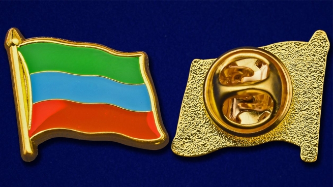 Значок "Флаг Дагестана" - аверс и реверс