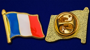 Значок "Флаг Франции" - аверс и реверс
