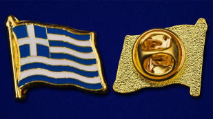 Значок "Флаг Греции" - аверс и реверс