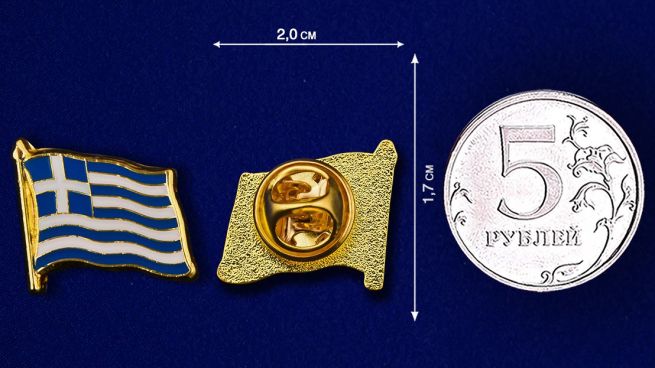 Значок "Флаг Греции" по лучшей цене