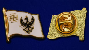 Значок "Флаг королевства Пруссии" - аверс и реверс
