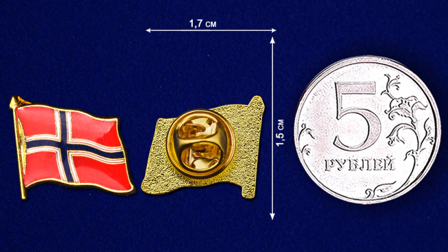 Значок "Флаг Норвегии" - размер