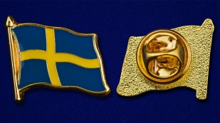 Значок "Флаг Швеции" - аверс и реверс