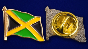 Значок "Флаг Ямайки" - аверс и реверс