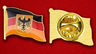 Значок Флага Германии с гербом - аверс и реверс