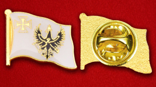 Значок Флага королевства Пруссии - аверс и реверс