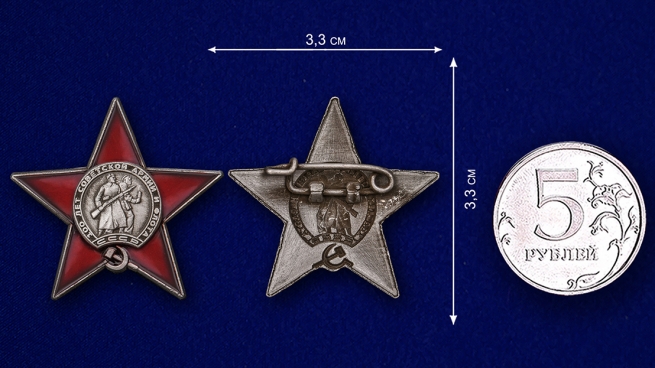 Знак "100 лет Советской армии и флоту" - размер