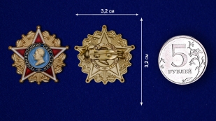 Значок "Генералиссимус СССР Сталин" - размер