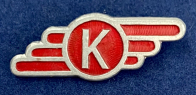 Значок красного цвета с буквой К