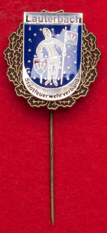 Значок пожарной охраны города Лаутербах, Германия (бронза)