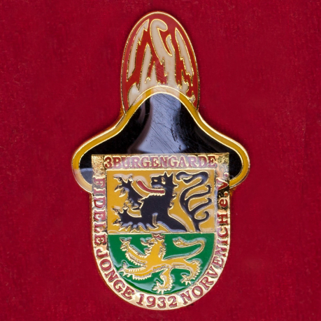 Значок с гербом "Три городских стражника" коммуны Нерфених, Германия