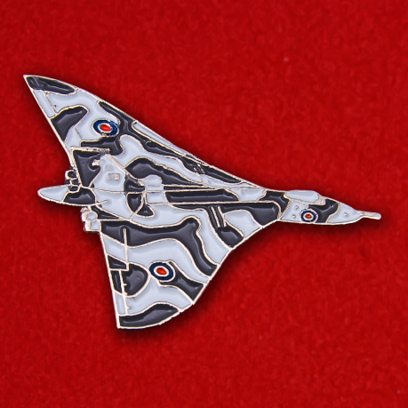Значок "Стратегический бомбардировщик Королевских ВВС Великобритании Авро Вулкан"