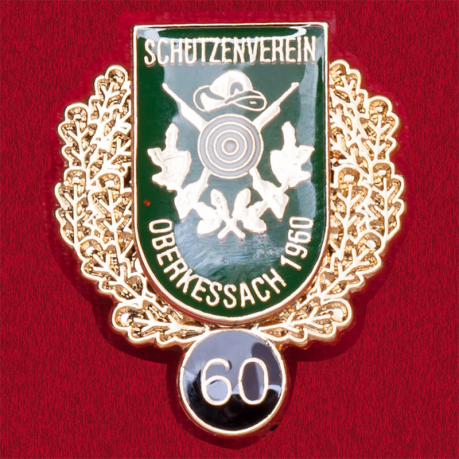 Значок стрелкового клуба района Оберкессах, коммуна Шёнталь, Германия. Цена - 149 рублей