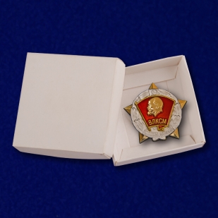 Знак ЦК ВЛКСМ "Воинская доблесть" с доставкой