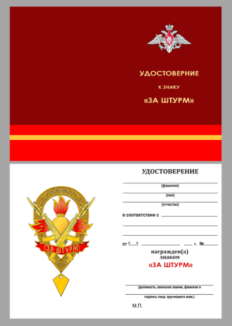 Нагрудный знак "За штурм"